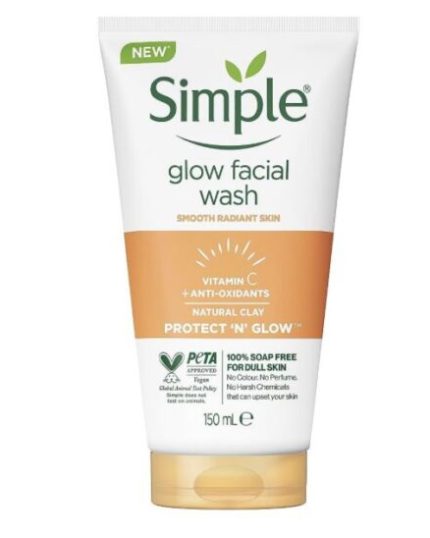 Simple vitamin c glow facial wash
