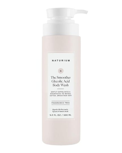 Naturium The Smoother Glycolic Acid Exfoliating Body Wash, Soft & Smoothing Cleanser, 500ml