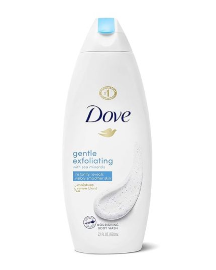 Dove Body Wash 100% Gentle Cleanser, Sulfate Free Gentle Exfoliating With Sea Minerals Bodywash for Softer, Smoother Skin After Just One Shower 500ml