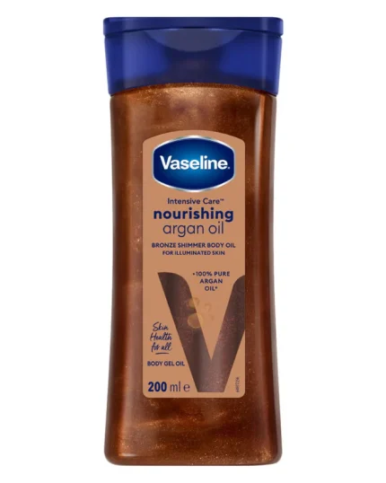 VASELINE INTENSIVE CARE NOURISHING ARGAN OIL BRONZE SHIMMER BODY OIL - 200ML